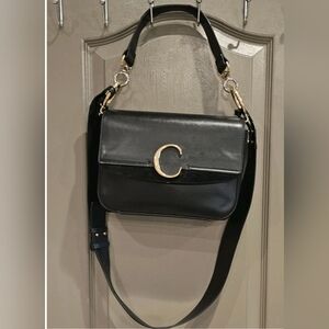 Chloe Chic Black Leather Shoulder Bag